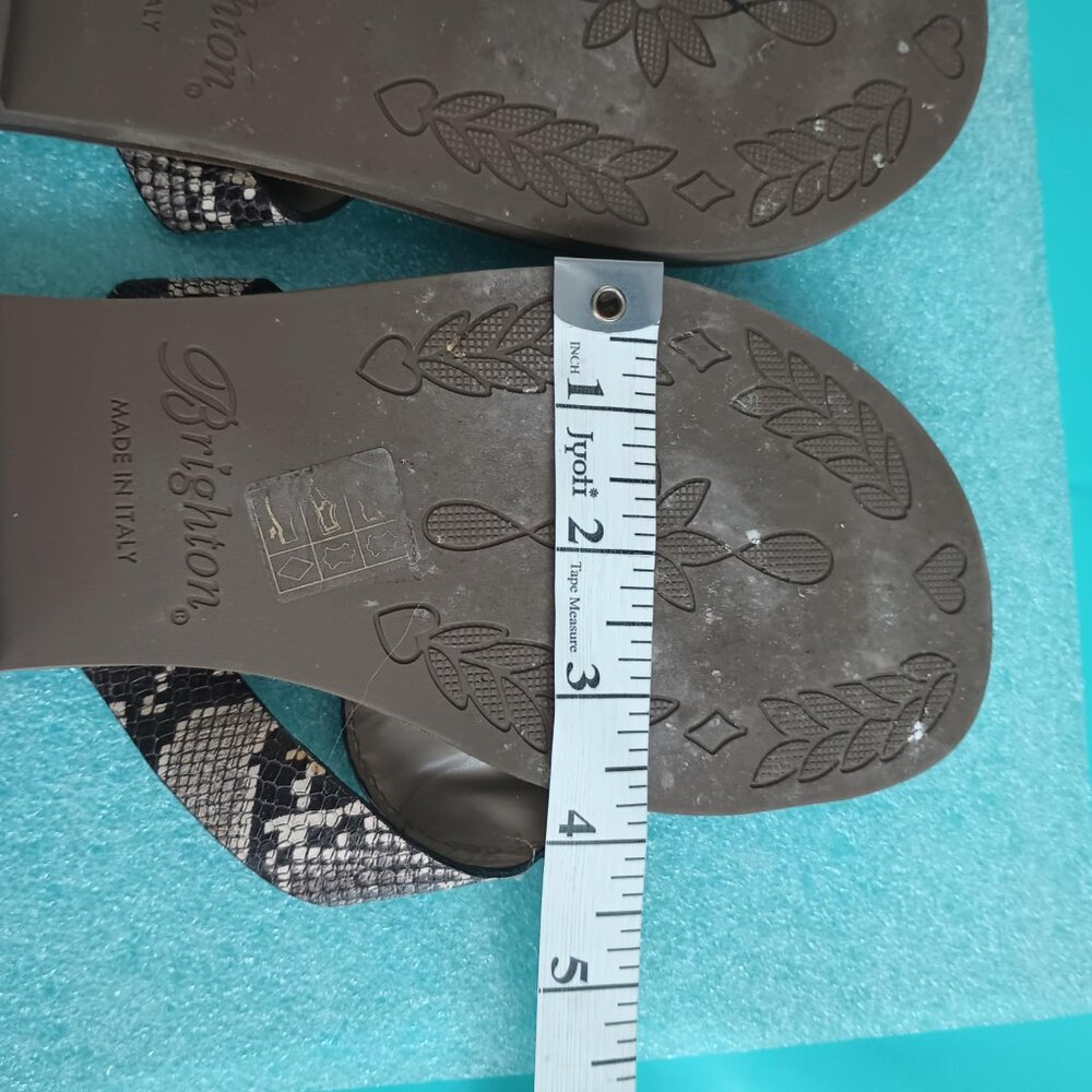 Brighton Alice Sandals 8m Exotic Python Snake Pri… - image 8